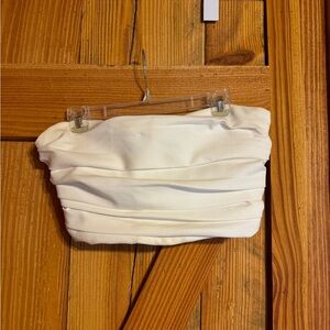 Zara White Strapless Cropped Corset Top